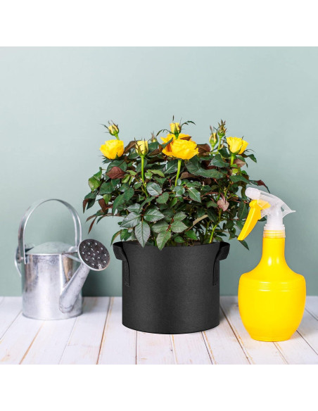 Paquete de 12 bolsas de cultivo JNYONG 5 Galones Tela Gruesa