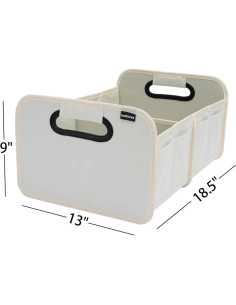 Organizador de Maletero de Coche Austoces Plegable Beige 2