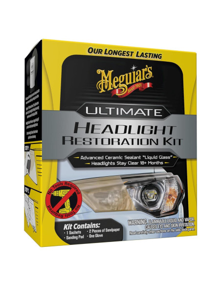 Kit de Restauración de Faros Meguiar's G2990SRP - Protección UV 18 Meses