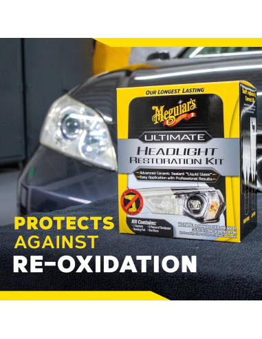 Kit de Restauración de Faros Meguiar's G2990SRP - Protección UV 18 Meses