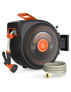 Carrete de Manguera de Jardín Retráctil Treillage Tale 30.48 m