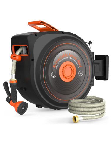 Carrete de Manguera de Jardín Retráctil Treillage Tale 30.48 m