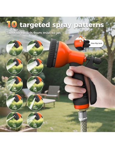 Carrete de Manguera de Jardín Retráctil Treillage Tale 30.48 m