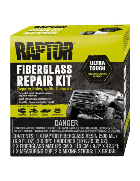 Kit de Reparación de Fibra de Vidrio Raptor - 0.92 kg, Resistente