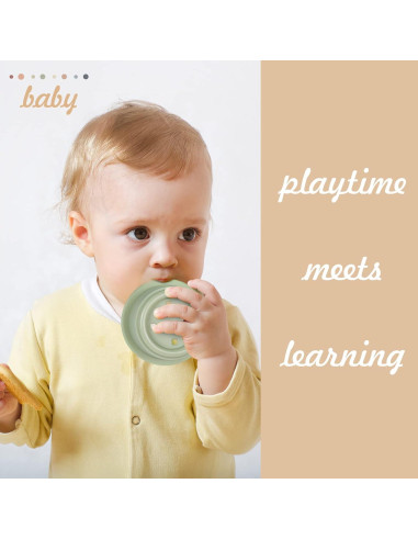 Set de 8 Tazas Apilables Montessori Flypear para Bebés 6-12 Meses