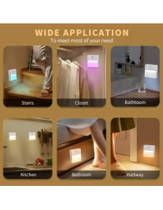 Luz Nocturna LED ASAWASA con Sensor de Movimiento 2 Piezas 2