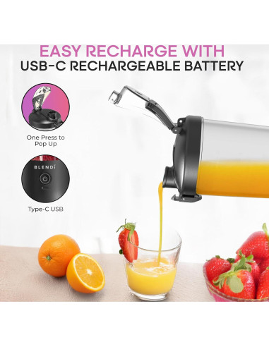 Licuadora Personal Recargable BLENDi X 24oz Libre de BPA