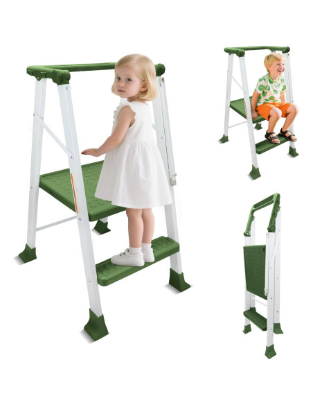 Escalón Plegable SDADI 2 Pasos para Niños 18M-6A Verde