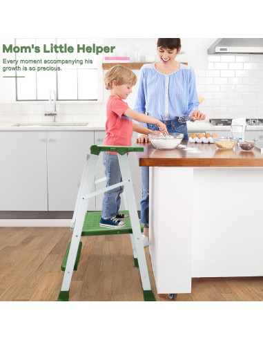 Escalón Plegable SDADI 2 Pasos para Niños 18M-6A Verde