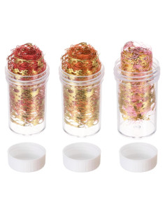 Copos de Hoja de Oro MECCANIXITY 18g 3 Botellas Colores