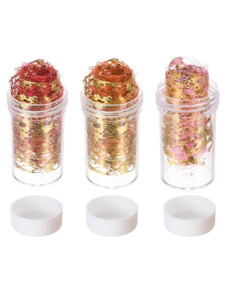 Copos de Hoja de Oro MECCANIXITY 18g 3 Botellas Colores