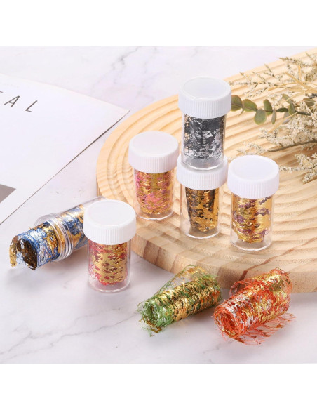 Copos de Hoja de Oro MECCANIXITY 18g 3 Botellas Colores