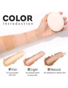 Polvo Compacto UCANBE 2-en-1 Mate Control Aceite 01 Claro 2