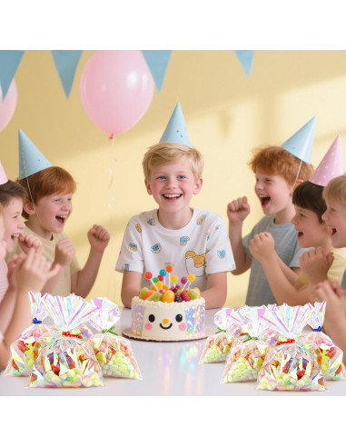 Bolsas de Celofán Iridiscentes Linsuminn 100 PCS 13x18 cm