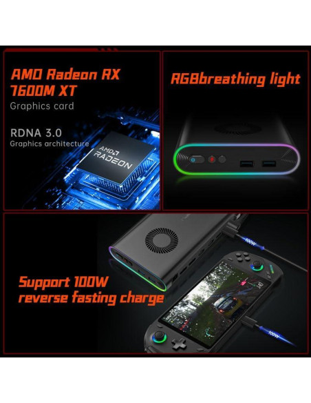 OneXGPU eGPU Externa AMD RX 7600M XT 8GB GDDR6 Portátil