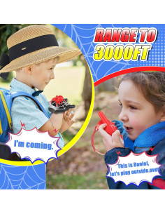 Walkie Talkies para Niños Qichuang MQ-21B Rojo y Negro 2