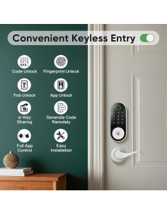Cerradura Inteligente Dermum Modelo O con Huella y App 2