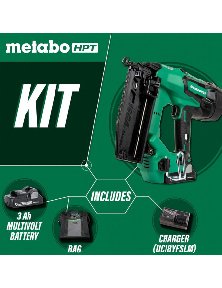 Clavadora de Acabado Inalámbrica Metabo HPT 18V 16 Gauge