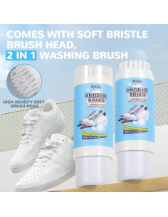 Kit Limpiador de Zapatillas Pymuke 2 Piezas Espuma Blanca 2