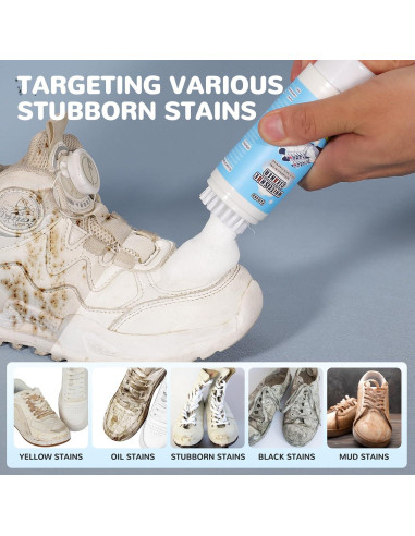 Kit Limpiador de Zapatillas Pymuke 2 Piezas Espuma Blanca