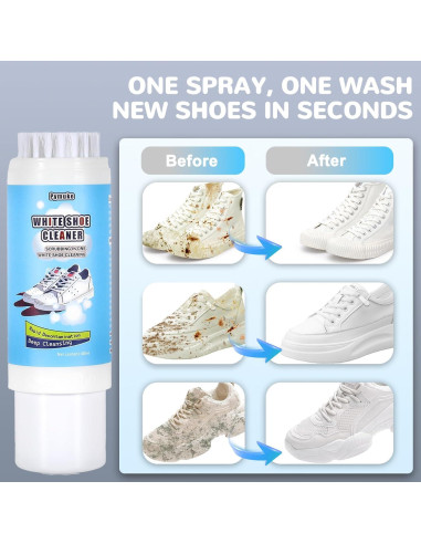 Kit Limpiador de Zapatillas Pymuke 2 Piezas Espuma Blanca