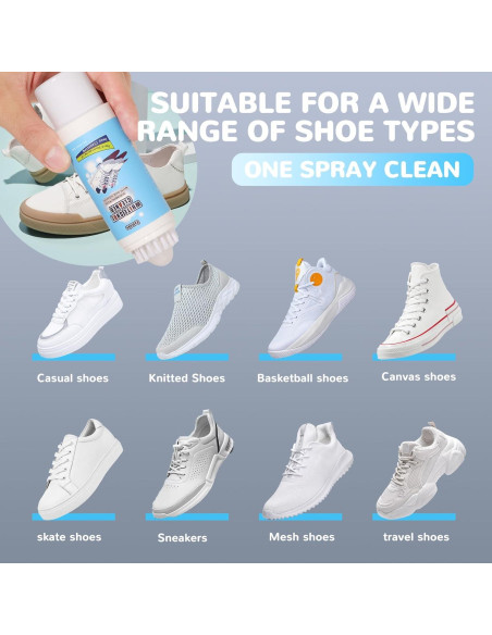 Kit Limpiador de Zapatillas Pymuke 2 Piezas Espuma Blanca