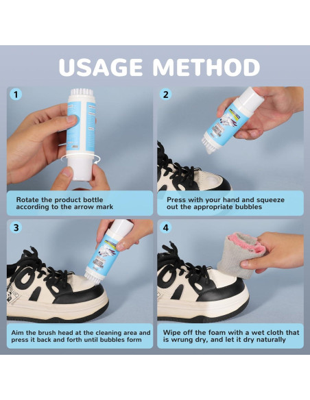 Kit Limpiador de Zapatillas Pymuke 2 Piezas Espuma Blanca