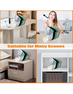 Soporte Acrílico para 14 Gorras de Béisbol ZXJSHUDSA Blanco 2