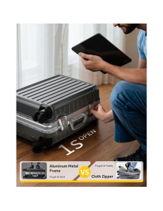 Maleta de Mano LUGGEX 20" Policarbonato Aluminio Carbón 2