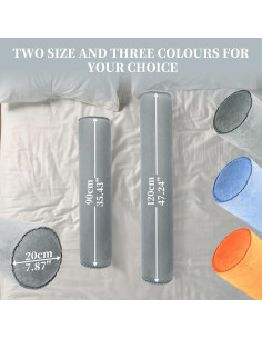 Almohada Inflable Corta ONTYZZ para Cuerpo y Espalda Gris 2