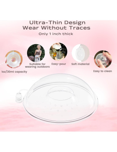 Recolectores de Leche Materna Silicona Grado Alimenticio 30ml - 2 Piezas