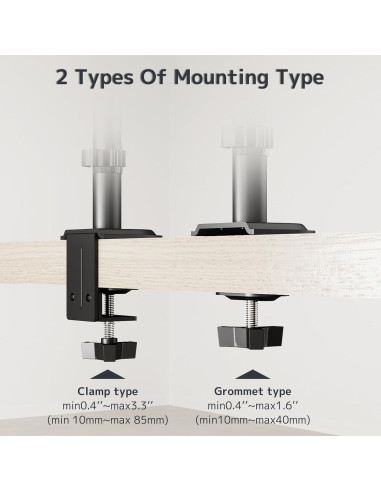 Soporte de Monitor Alto WORLDLIFT 80 cm Ajustable Negro