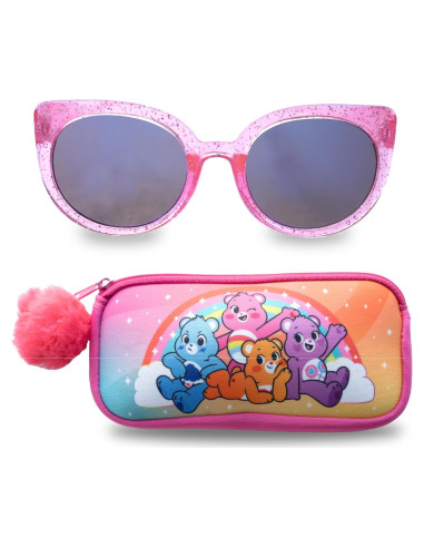 Gafas de sol para niñas Care Bears con estuche rosa claro