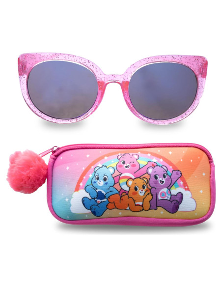 Gafas de sol para niñas Care Bears con estuche rosa claro