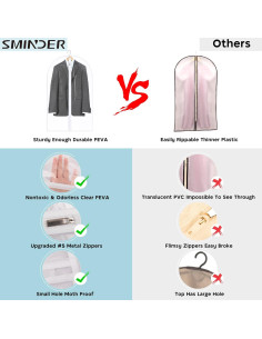 Bolsas de Ropa Transparentes SMINDER 61x102 cm - 8 Piezas 2