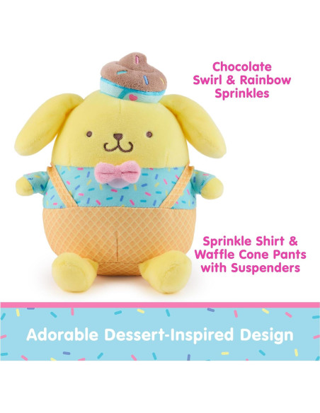 Peluche de Helado Pompompurin GUND 15 cm para Niños 1+