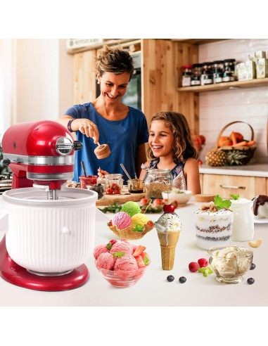 Máquina de Hacer Helados MEILEYII 2 Cuartos para Kitchenaid