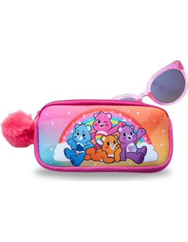 Gafas de sol para niñas Care Bears con estuche rosa claro