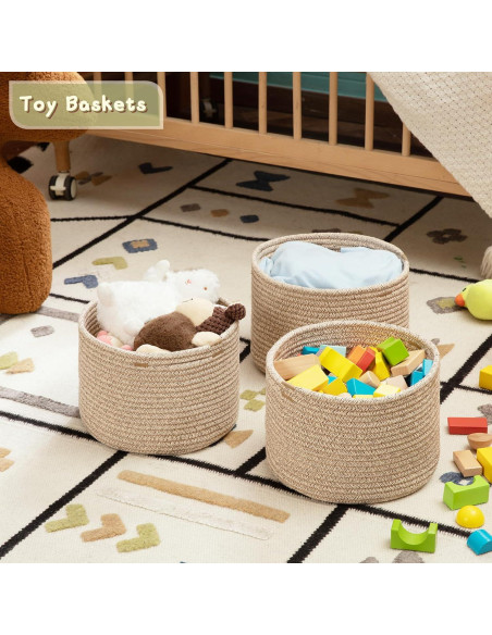 Cesta de Almacenamiento Pequeña OIAHOMY 24.9x24.9x18 cm Marrón