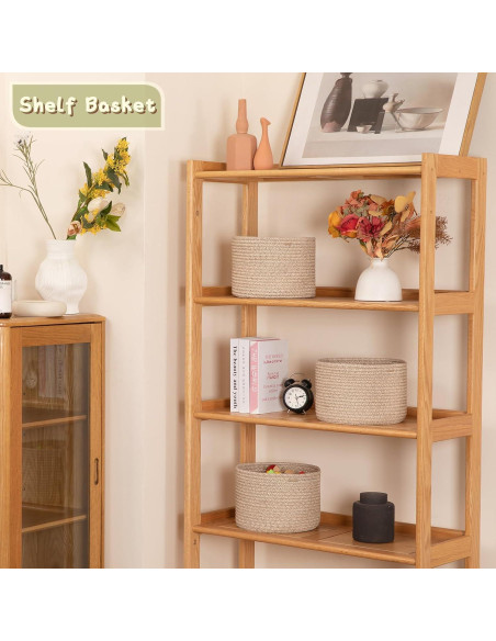 Cesta de Almacenamiento Pequeña OIAHOMY 24.9x24.9x18 cm Marrón