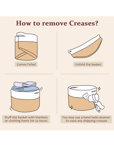 Cesta de Almacenamiento Pequeña OIAHOMY 24.9x24.9x18 cm Marrón