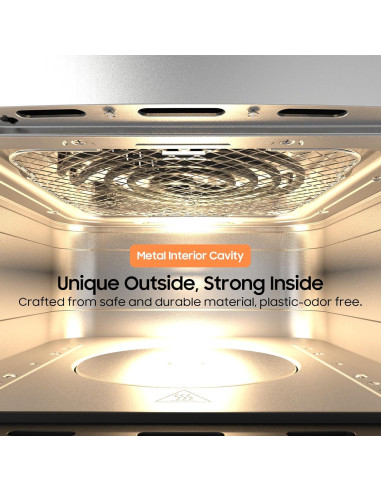 Freidora de Aire Iceagle 9 Qt Acero Inoxidable 1700W 12 en 1