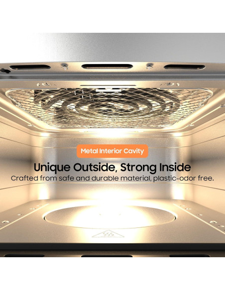 Freidora de Aire Iceagle 9 Qt Acero Inoxidable 1700W 12 en 1