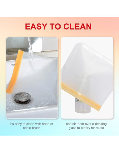 Bolsas de Silicona Reutilizables KKUADCEHI 3 Piezas 3.78L