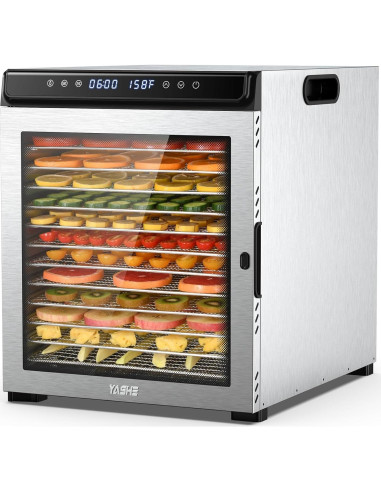 Deshidratador de Alimentos YASHE FD1201 12 Bandejas 1300W