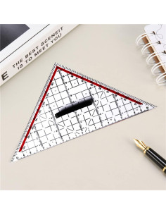 Plantilla Regla Triangular Isósceles Transparente 22.5cm 2