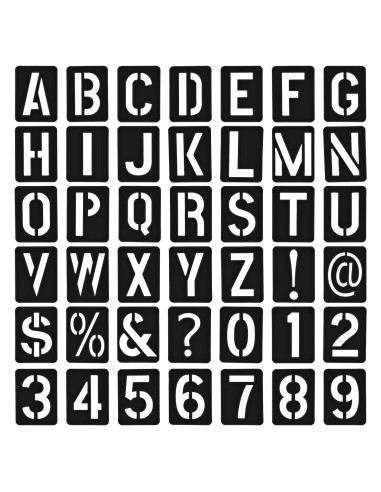 42 Plantillas de Letras Reutilizables 3" Ymapinc para Pintar