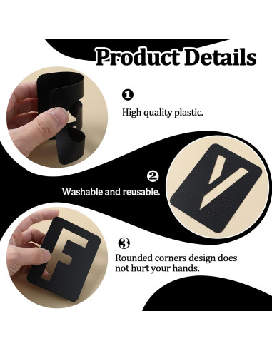 42 Plantillas de Letras Reutilizables 3" Ymapinc para Pintar