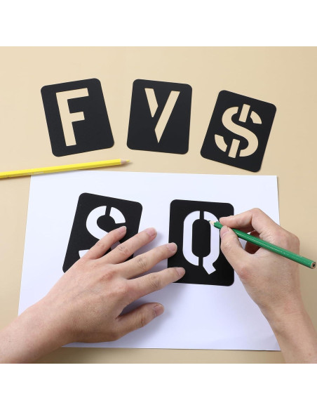 42 Plantillas de Letras Reutilizables 3" Ymapinc para Pintar