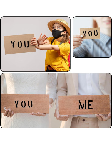 42 Plantillas de Letras Reutilizables 3" Ymapinc para Pintar